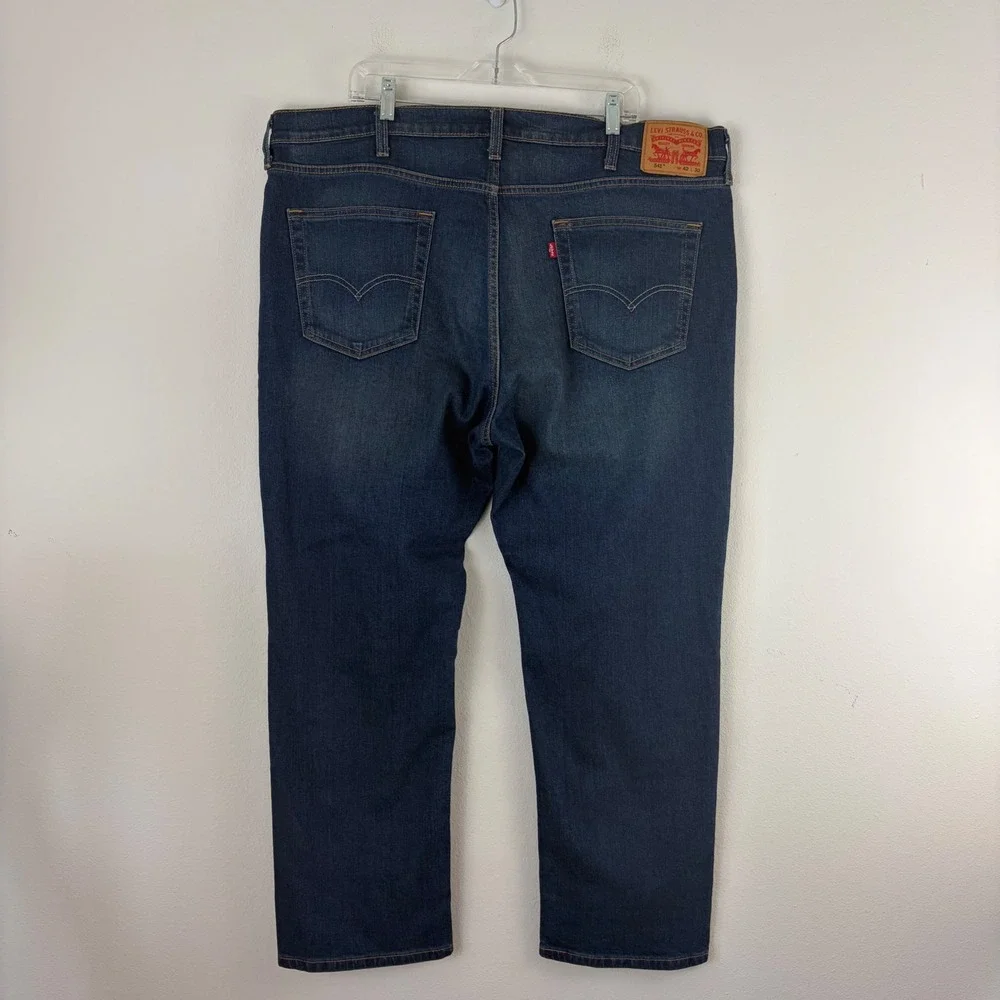 Levis 541 Athletic‎ Taper Mens Jeans Dark Wash Denim W42 L30 Indigo Stretch